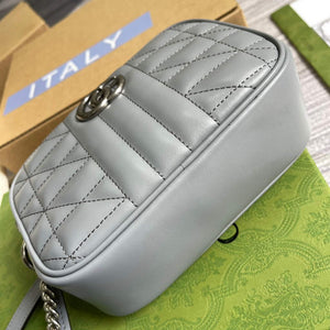 Gucci 634936 GG Marmont Mini Shoulder Bag Gray - Default Title - View 5