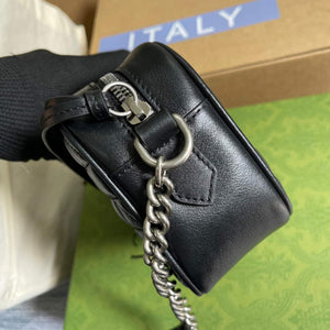 Gucci 634936 GG Marmont Mini Shoulder Bag Black - Default Title - View 3