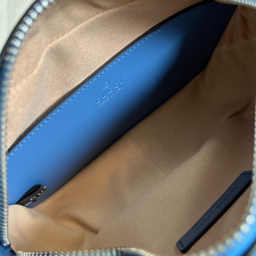 Gucci 634936 GG Marmont Mini Shoulder Bag Blue - Default Title - View 8