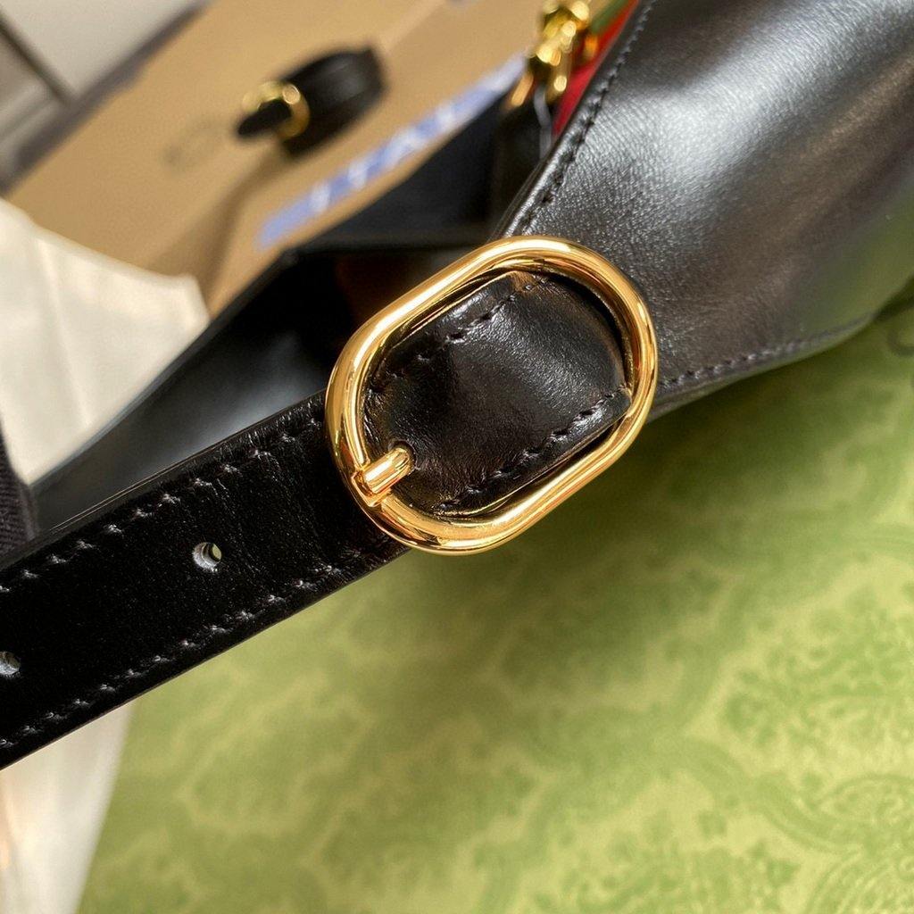 Gucci 636709 GG Jackie 1961 Small Hobo Shoulder bag Black - luxibagsmall