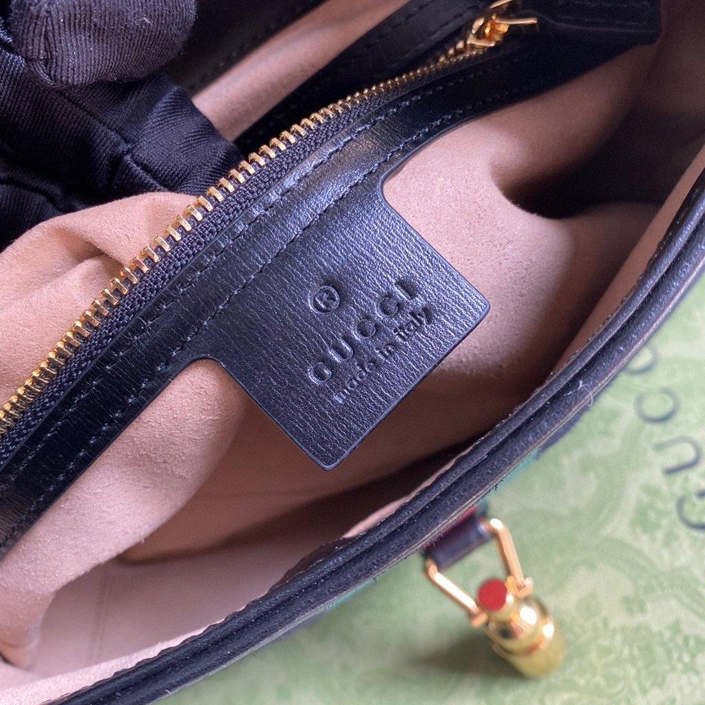 Gucci 636709 GG Jackie 1961 Small Hobo Shoulder bag Black - luxibagsmall