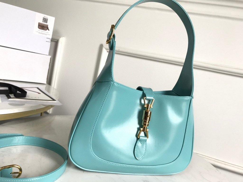Gucci 636709 GG Jackie 1961 Small Hobo Shoulder Bag Blue - luxibagsmall