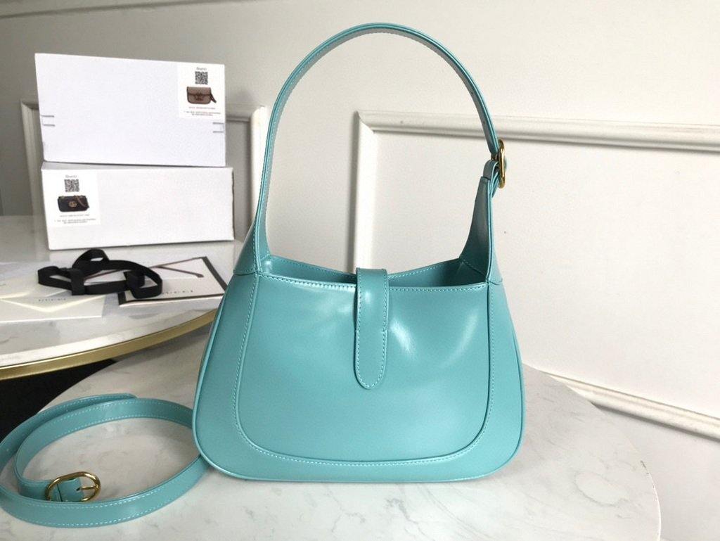 Gucci 636709 GG Jackie 1961 Small Hobo Shoulder Bag Blue - luxibagsmall