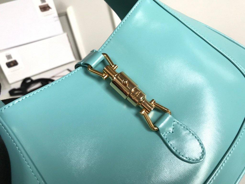 Gucci 636709 GG Jackie 1961 Small Hobo Shoulder Bag Blue - luxibagsmall