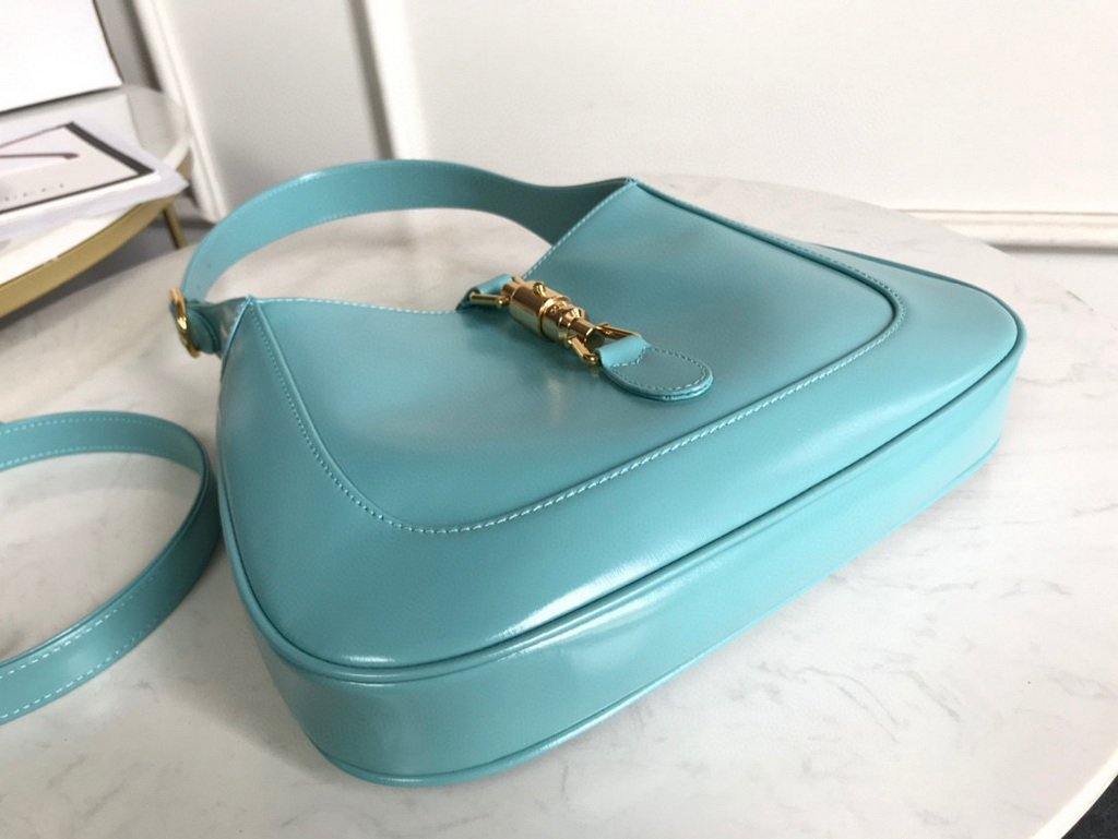 Gucci 636709 GG Jackie 1961 Small Hobo Shoulder Bag Blue - luxibagsmall