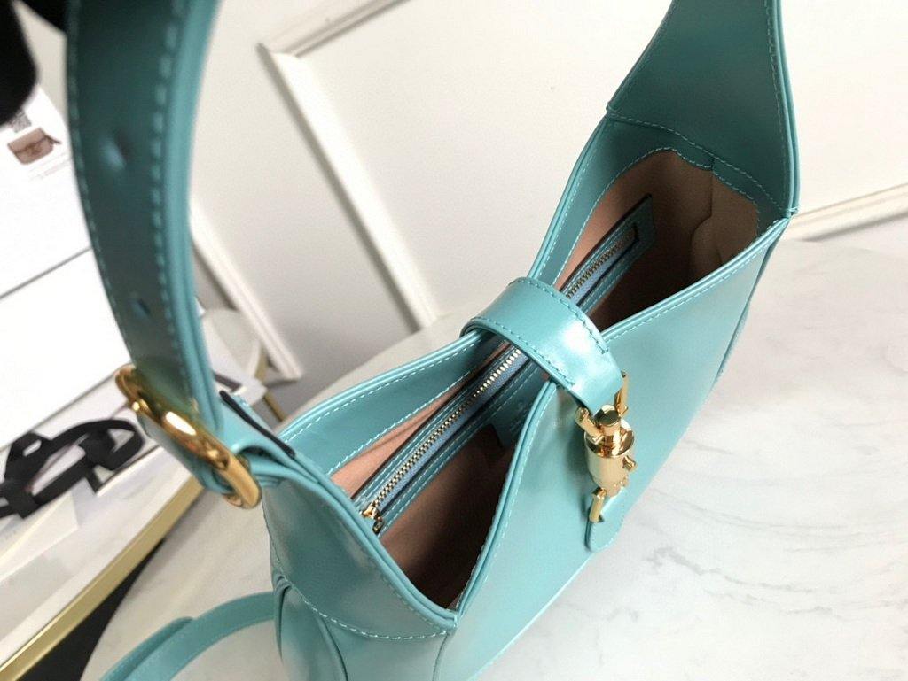 Gucci 636709 GG Jackie 1961 Small Hobo Shoulder Bag Blue - luxibagsmall