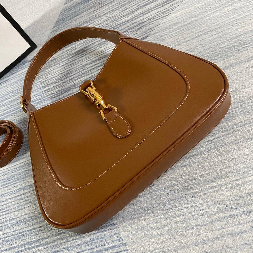 Gucci 636709 GG Jackie 1961 Small Hobo Shoulder Bag Brown - luxibagsmall