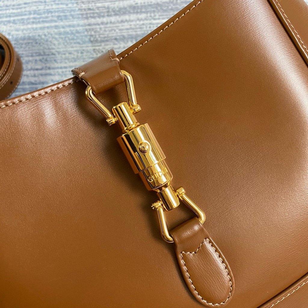 Gucci 636709 GG Jackie 1961 Small Hobo Shoulder Bag Brown - luxibagsmall