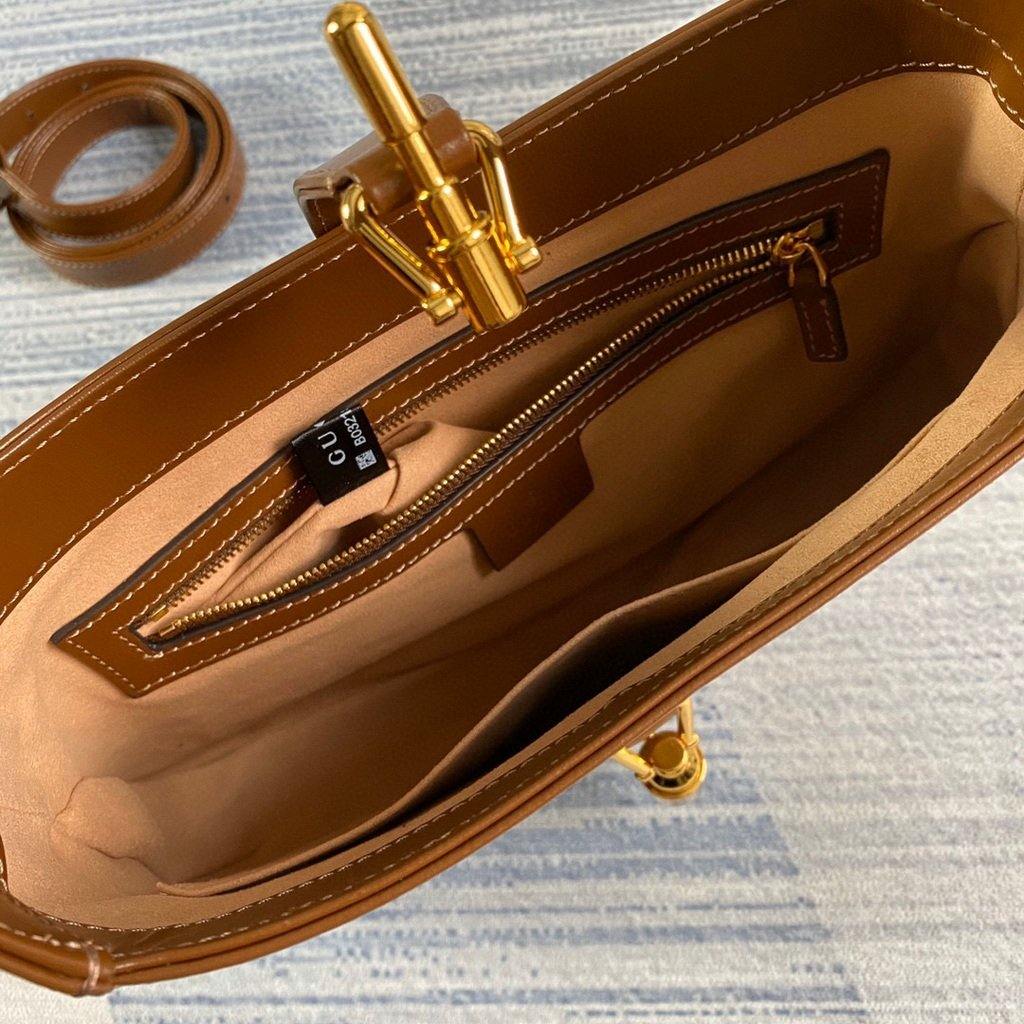 Gucci 636709 GG Jackie 1961 Small Hobo Shoulder Bag Brown - luxibagsmall