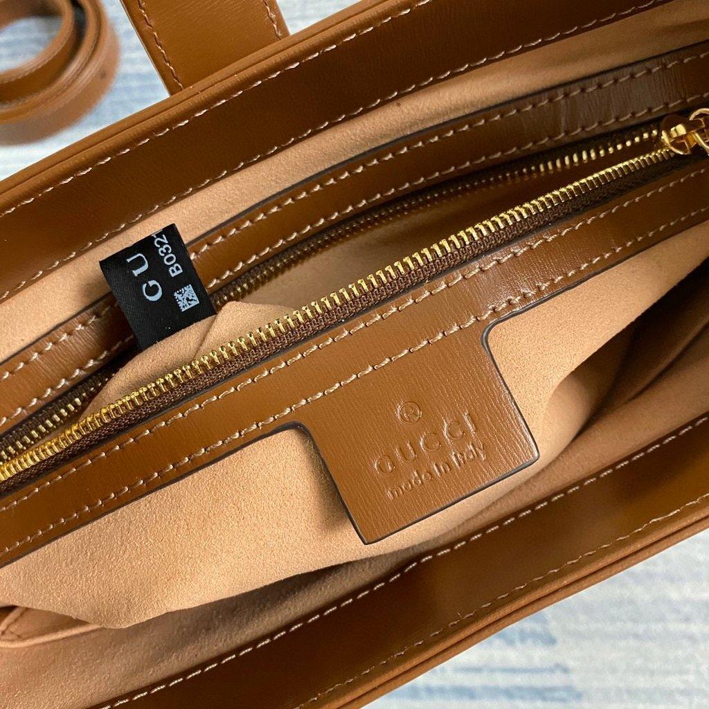 Gucci 636709 GG Jackie 1961 Small Hobo Shoulder Bag Brown - luxibagsmall