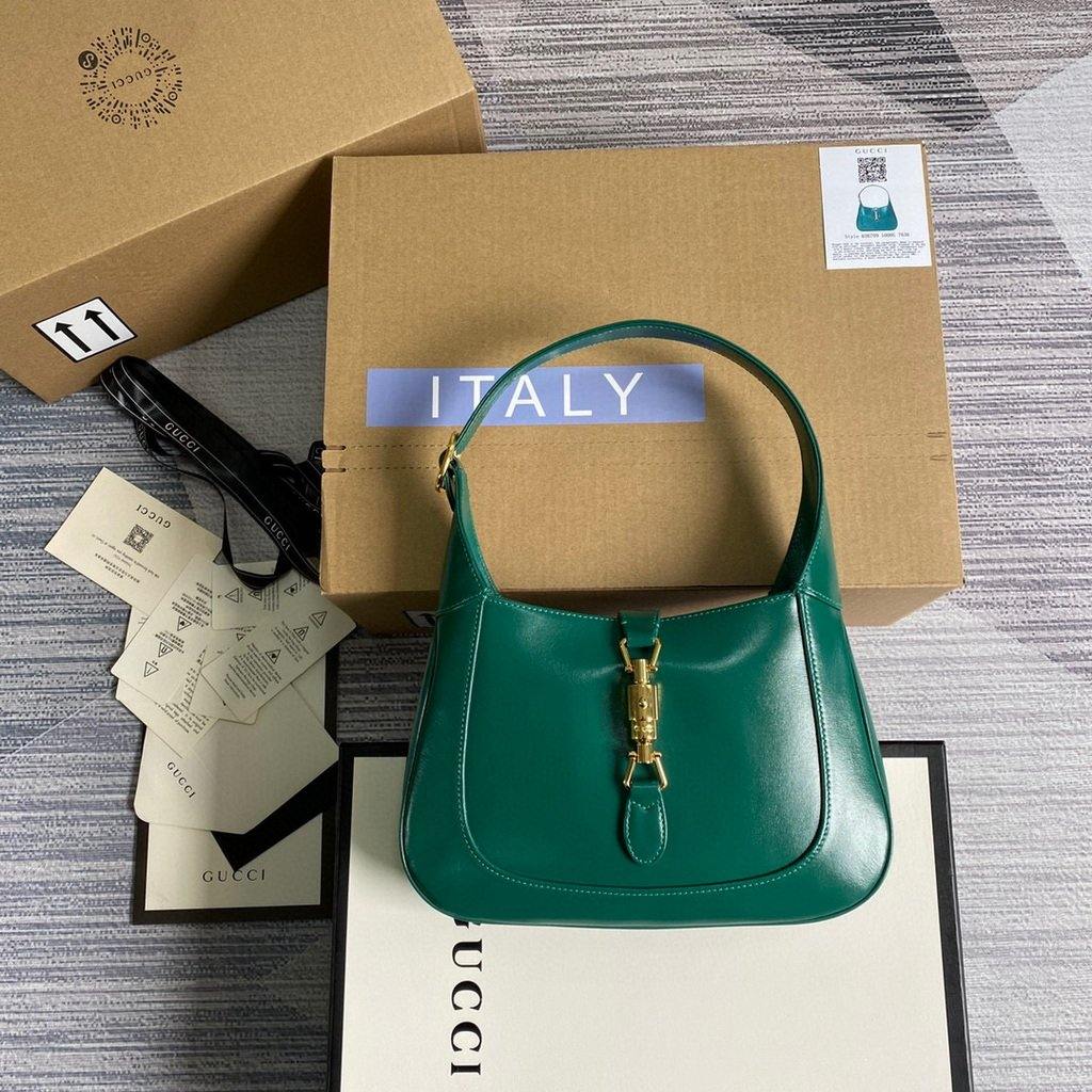Gucci 636709 GG Jackie 1961 Small Hobo Shoulder Bag Green - luxibagsmall