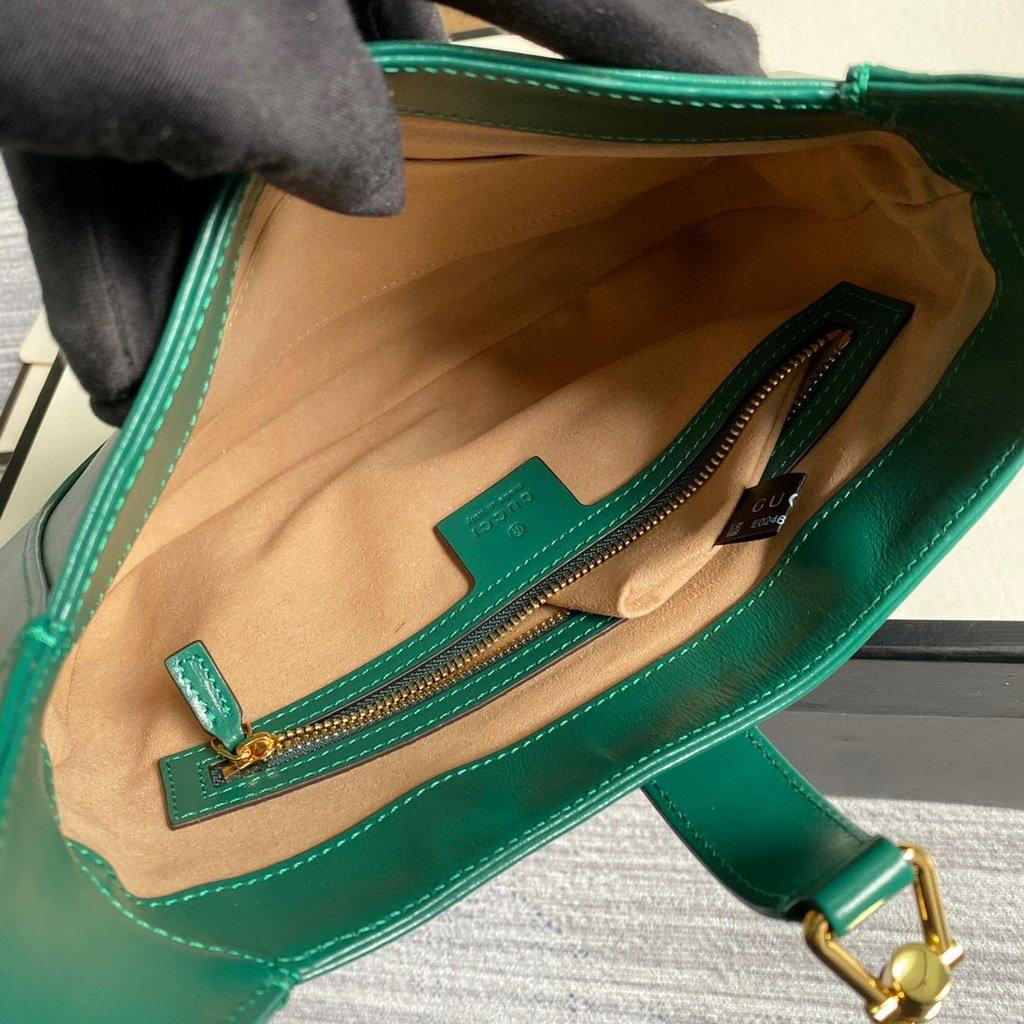 Gucci 636709 GG Jackie 1961 Small Hobo Shoulder Bag Green - luxibagsmall