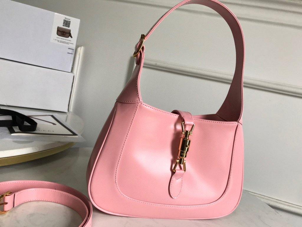 Gucci 636709 GG Jackie 1961 Small Hobo Shoulder Bag Pink - luxibagsmall