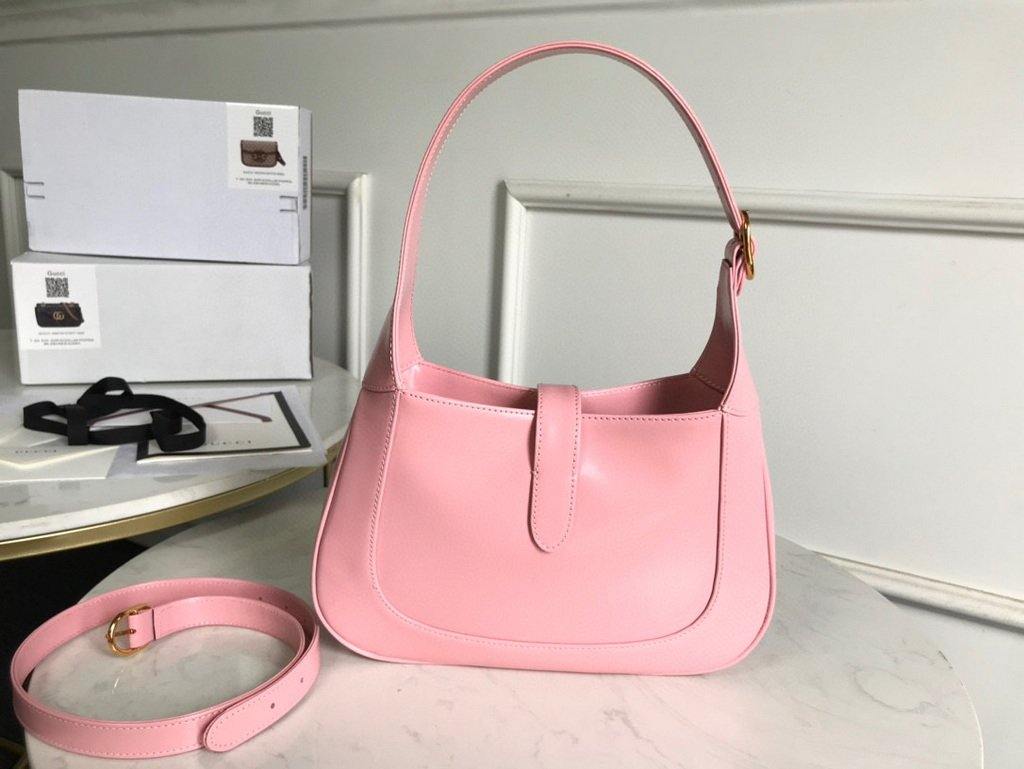 Gucci 636709 GG Jackie 1961 Small Hobo Shoulder Bag Pink - luxibagsmall