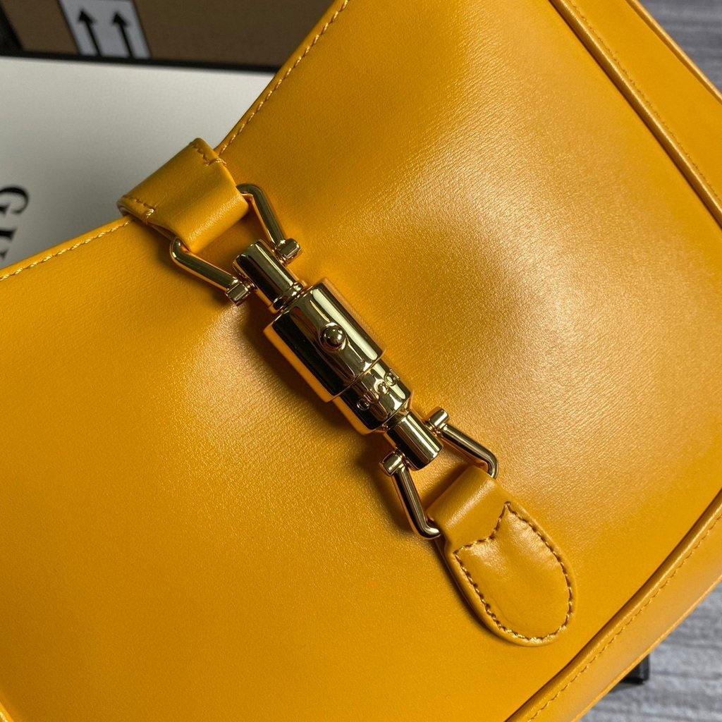 Gucci 636709 GG Jackie 1961 Small Hobo Shoulder Bag Yellow - luxibagsmall