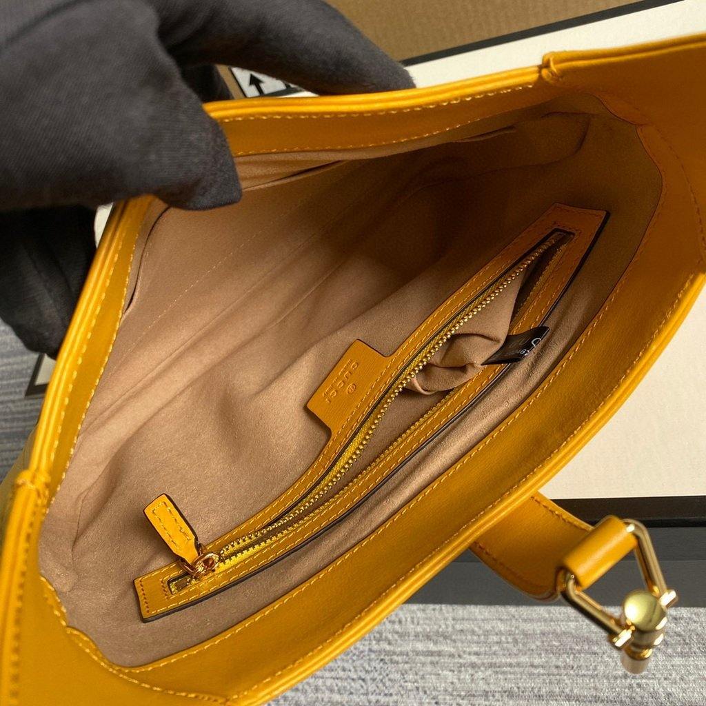 Gucci 636709 GG Jackie 1961 Small Hobo Shoulder Bag Yellow - luxibagsmall