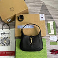 Gucci 636709 Jackie 1961 Small Natural Grain Bag Black - Default Title - View 1