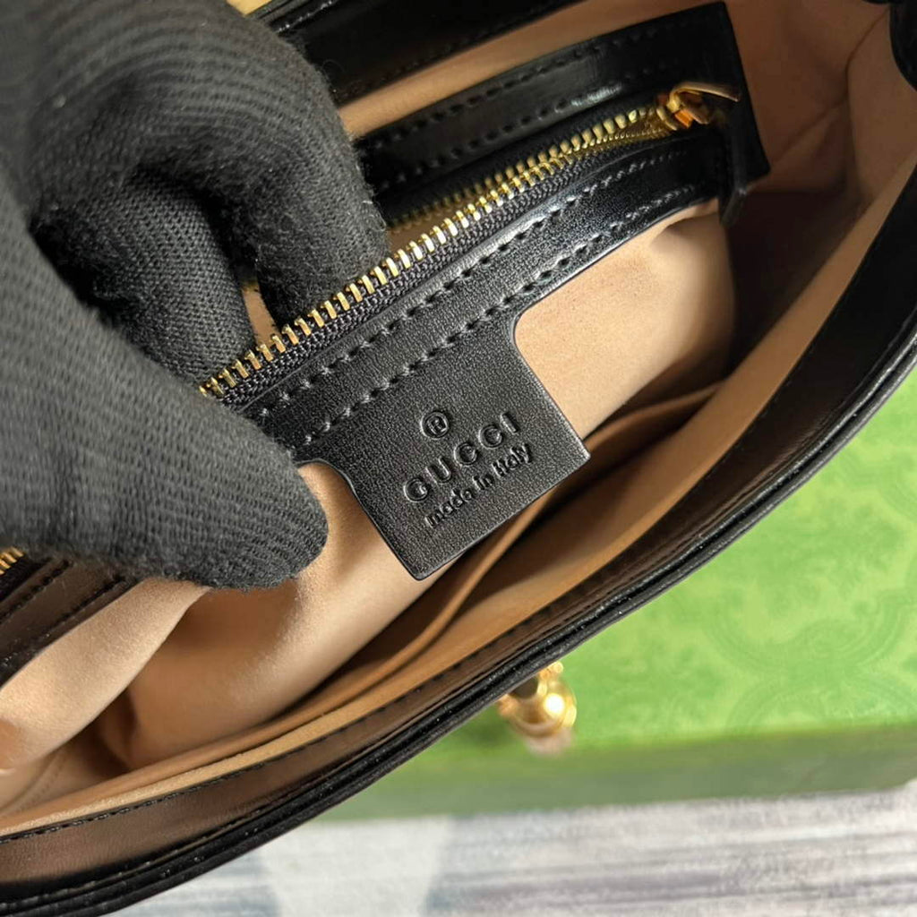 Gucci 636709 Jackie 1961 Small shoulder Bag Black