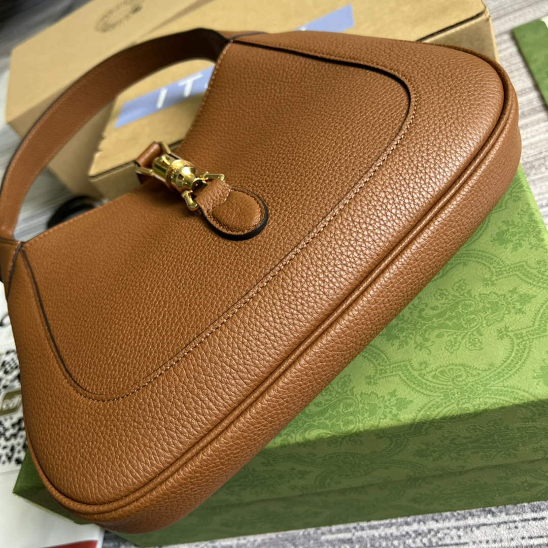 Gucci 636709 Jackie 1961 Small Natural Grain Bag Brown - Default Title - View 6