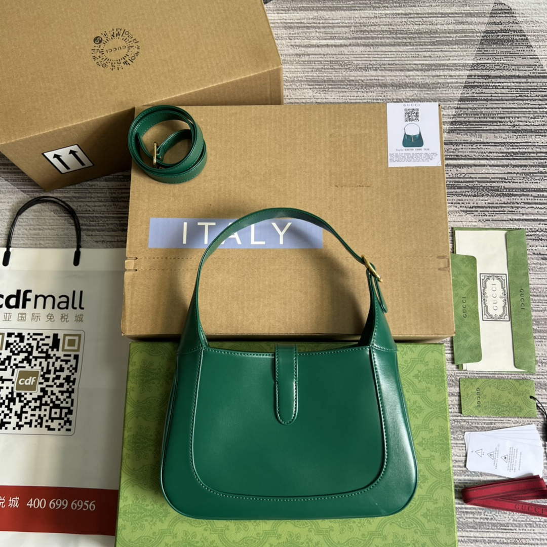 Gucci 636709 Jackie 1961 Small Shoulder Bag Green - Default Title - View 2