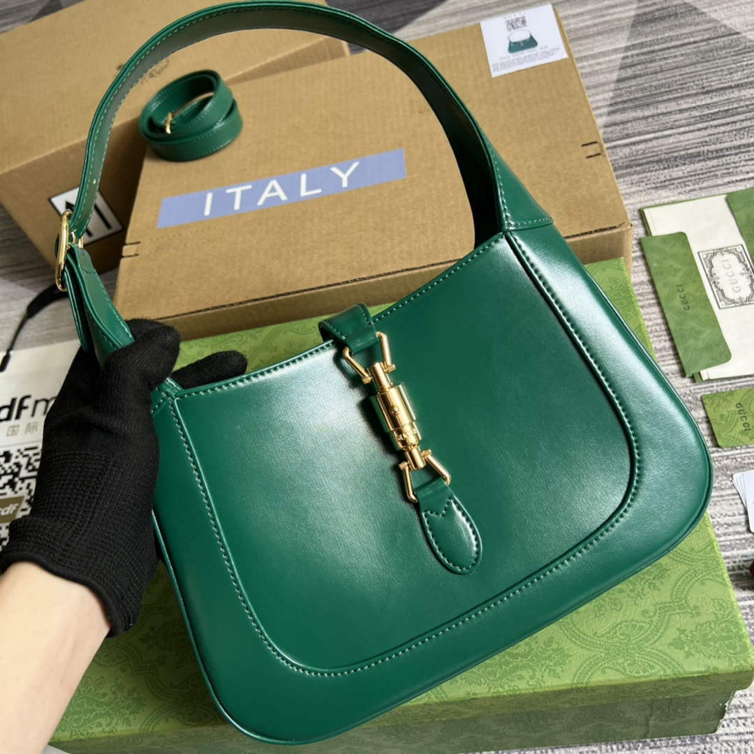 Gucci 636709 Jackie 1961 Small Shoulder Bag Green - Default Title - View 4