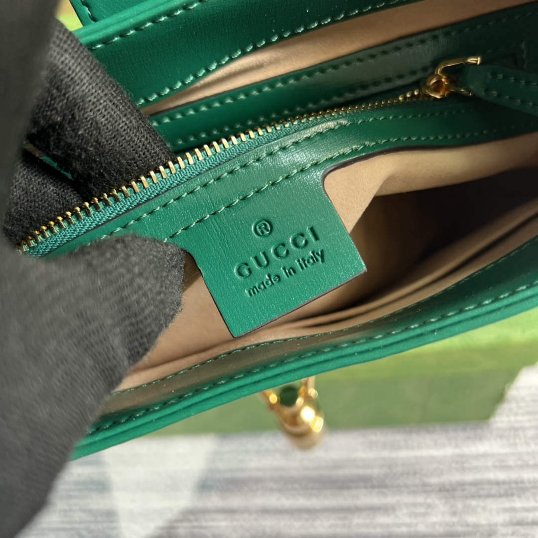 Gucci 636709 Jackie 1961 Small Shoulder Bag Green - Default Title - View 9