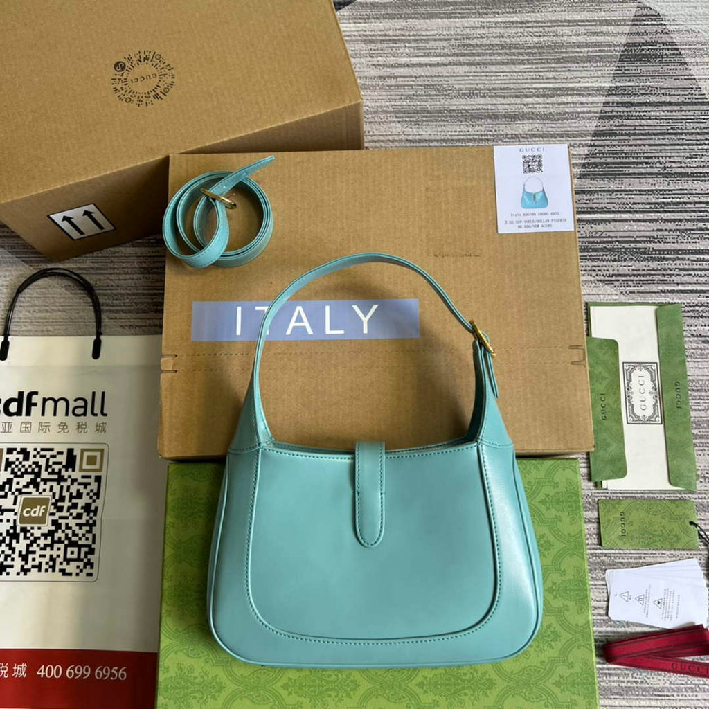 Gucci 636709 Jackie 1961 Small Shoulder Bag Light blue