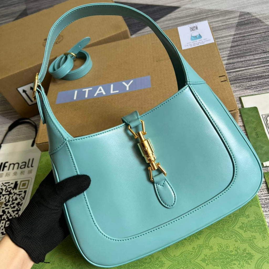 Gucci 636709 Jackie 1961 Small Shoulder Bag Light blue