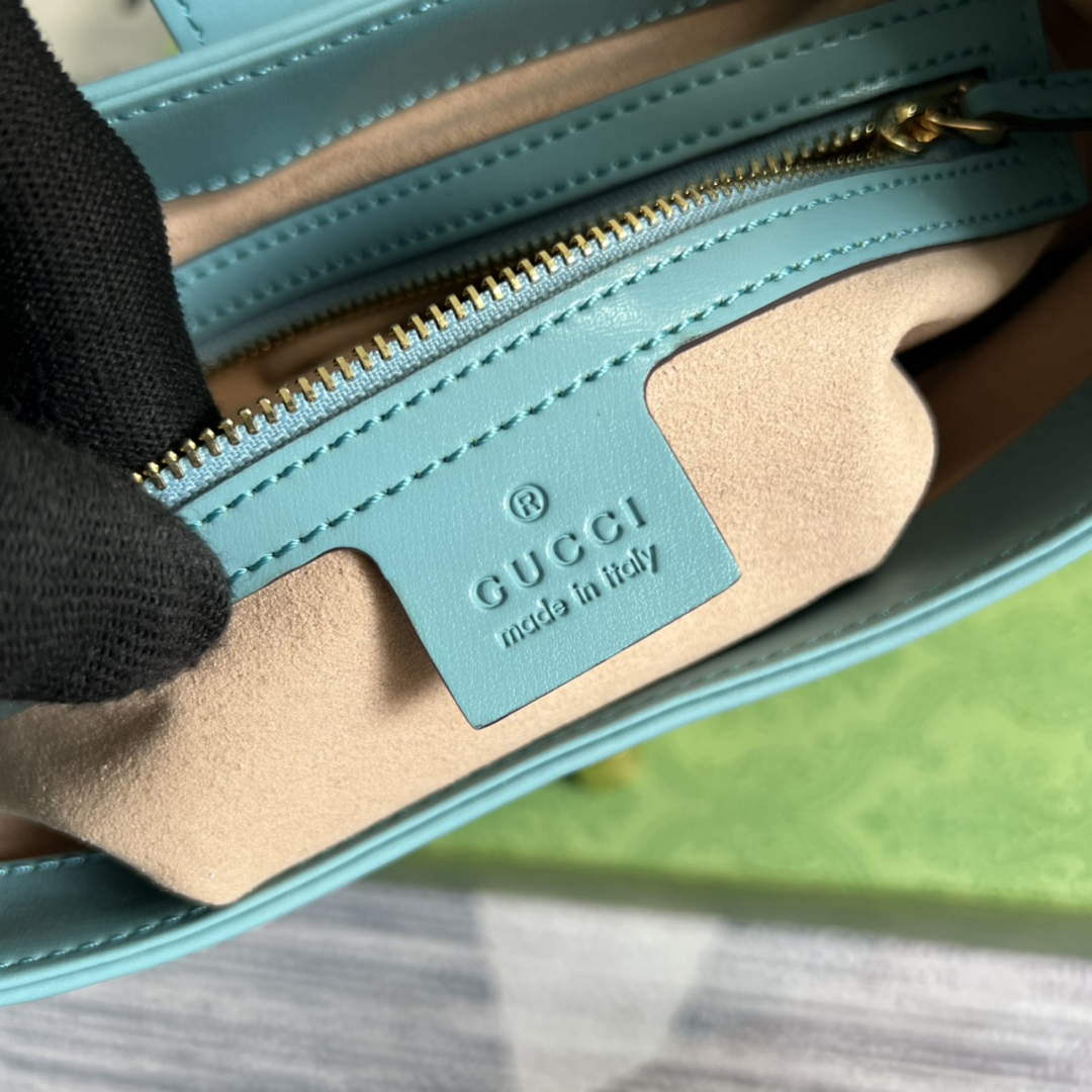 Gucci 636709 Jackie 1961 Small Shoulder Bag Light blue - Default Title - View 9