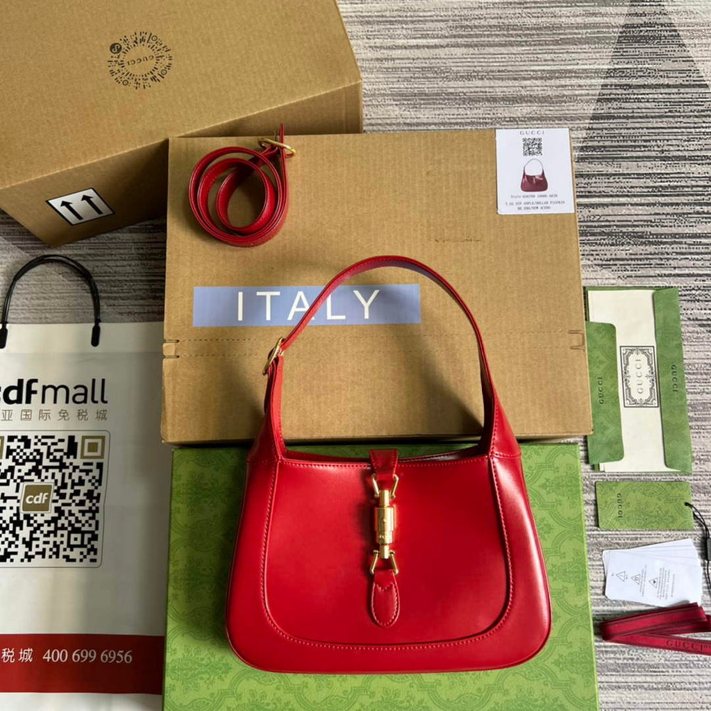 Gucci 636709 Jackie 1961 Small Shoulder Bag Red
