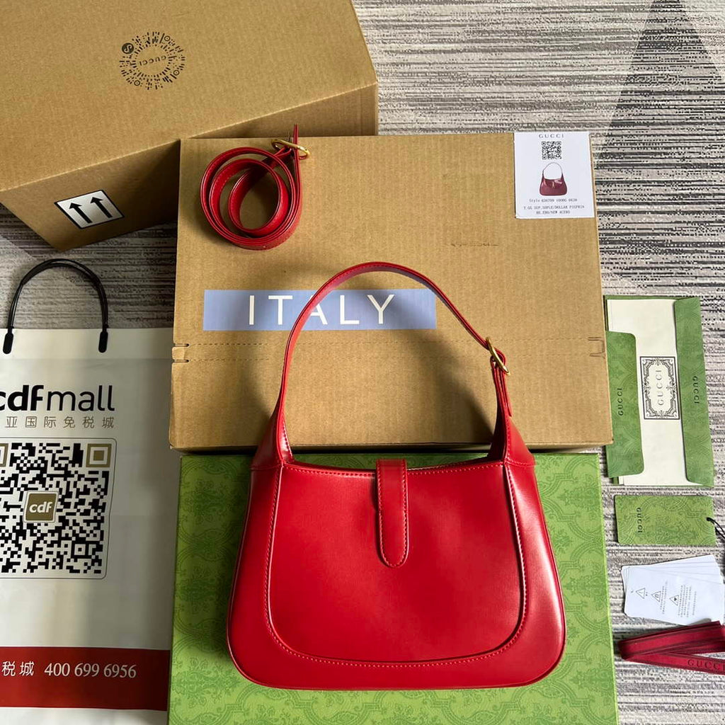 Gucci 636709 Jackie 1961 Small Shoulder Bag Red