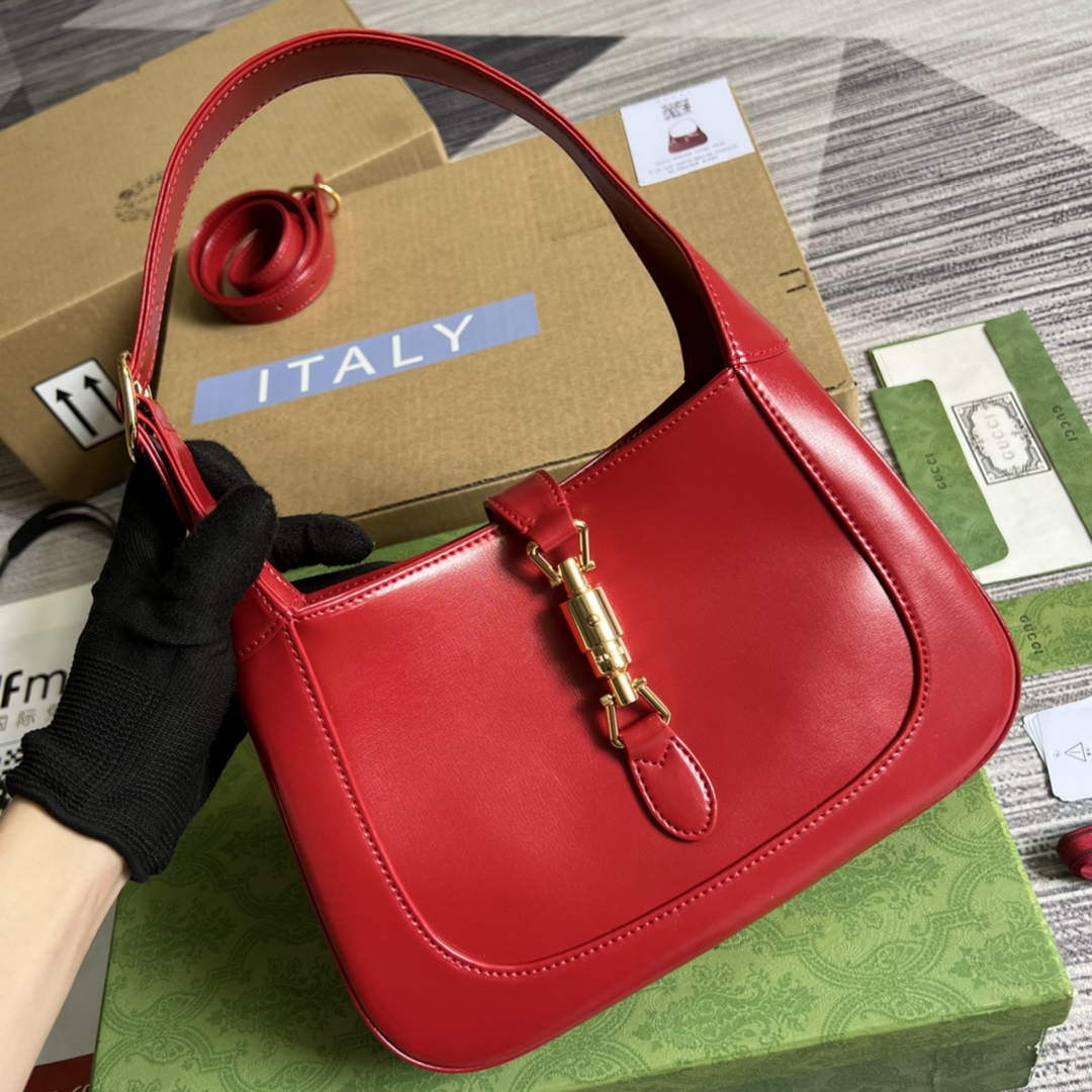 Gucci 636709 Jackie 1961 Small Shoulder Bag Red - Default Title - View 4