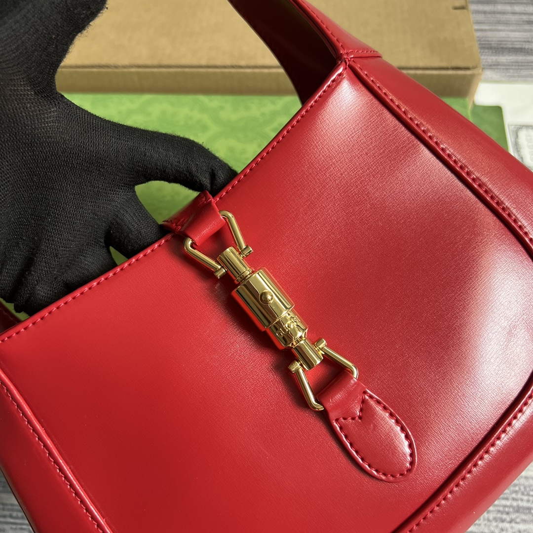 Gucci 636709 Jackie 1961 Small Shoulder Bag Red - Default Title - View 5