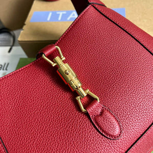Gucci 636709 Jackie 1961 Small Natural Grain Bag Red - Default Title - View 5