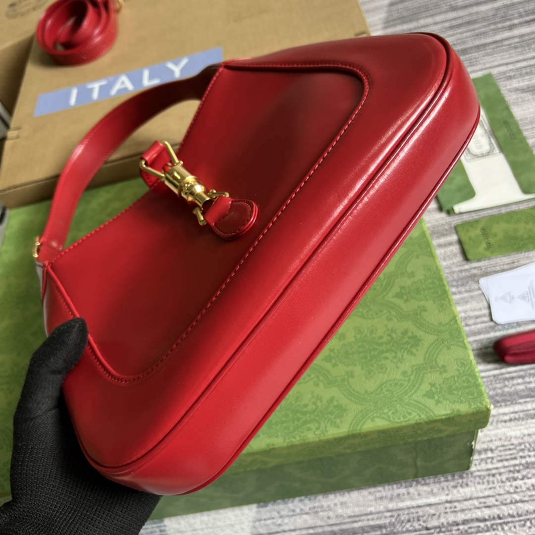 Gucci 636709 Jackie 1961 Small Shoulder Bag Red - Default Title - View 6