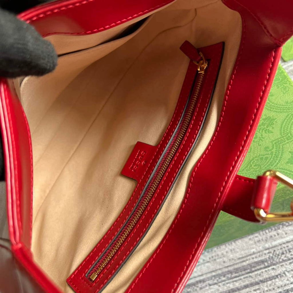 Gucci 636709 Jackie 1961 Small Shoulder Bag Red
