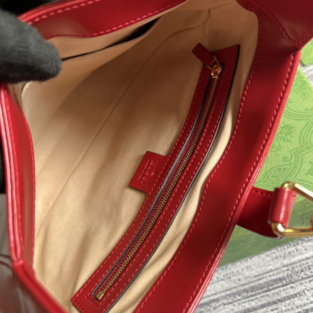 Gucci 636709 Jackie 1961 Small Shoulder Bag Red - Default Title - View 8