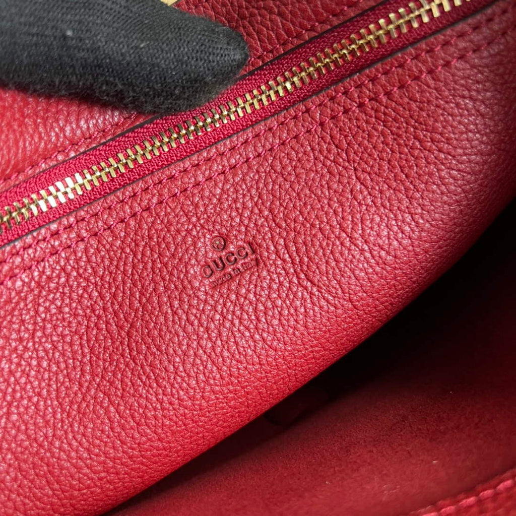 Gucci 636709 Jackie 1961 Small Natural Grain Bag Red