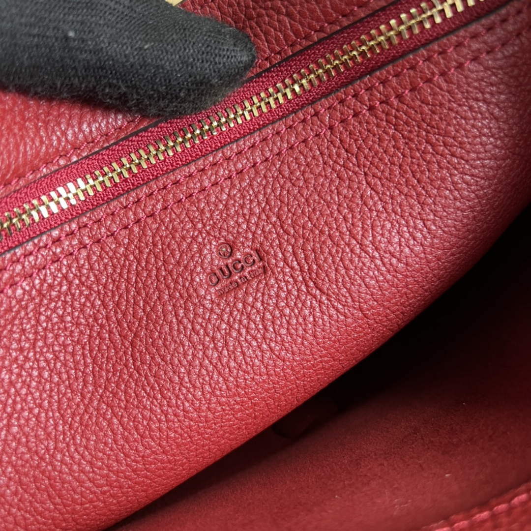 Gucci 636709 Jackie 1961 Small Natural Grain Bag Red - Default Title - View 9