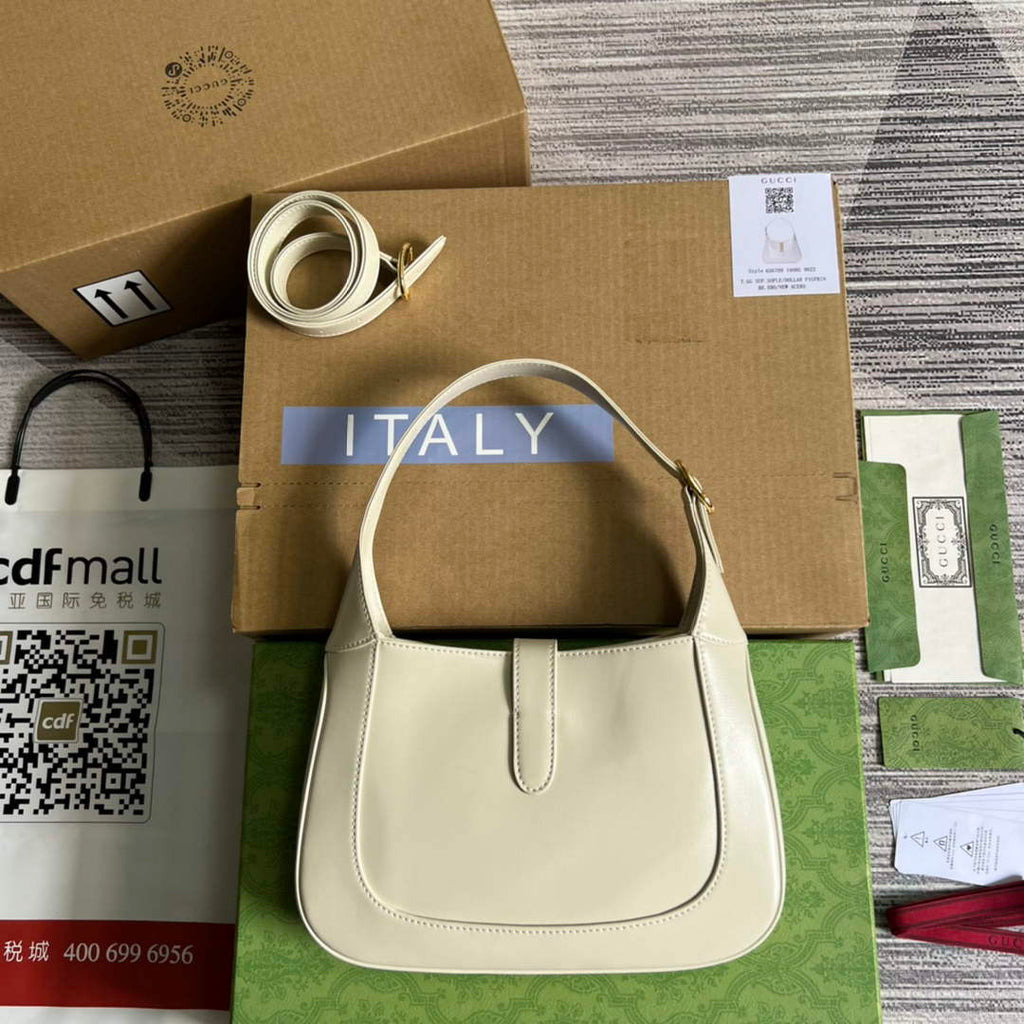 Gucci 636709 Jackie 1961 Small Shoulder Bag White
