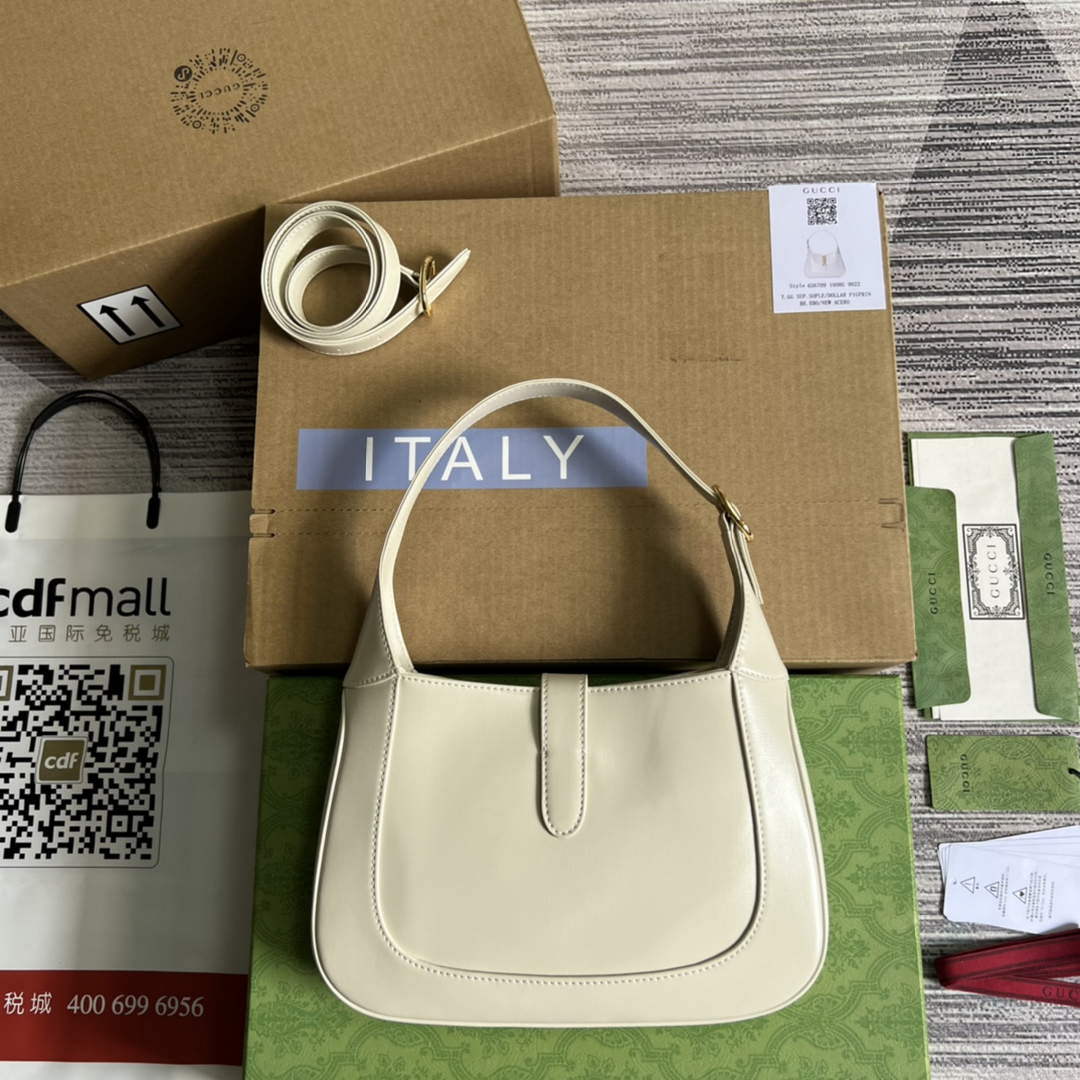 Gucci 636709 Jackie 1961 Small Shoulder Bag White - Default Title - View 2