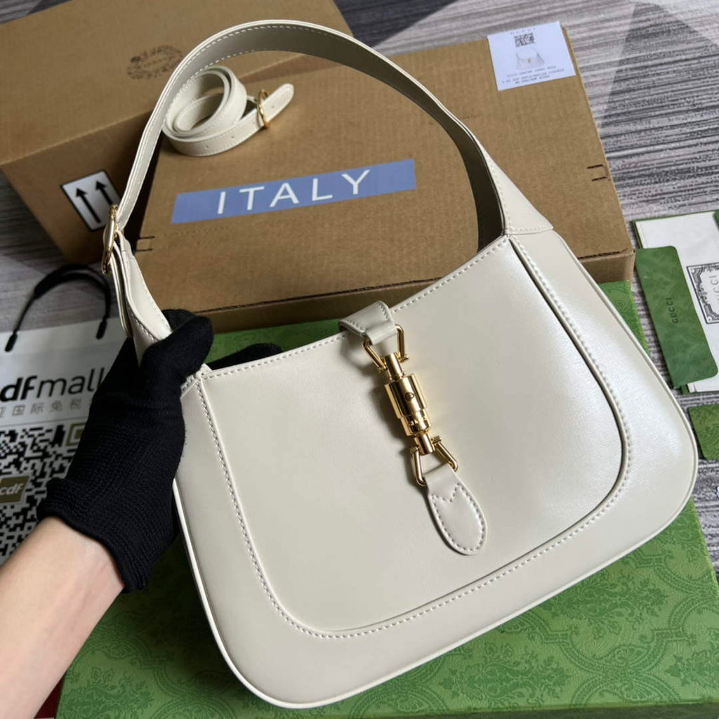 Gucci 636709 Jackie 1961 Small Shoulder Bag White
