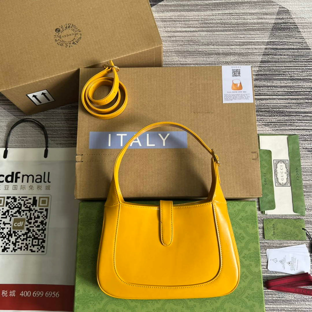 Gucci 636709 Jackie 1961 Small Shoulder Bag Yellow