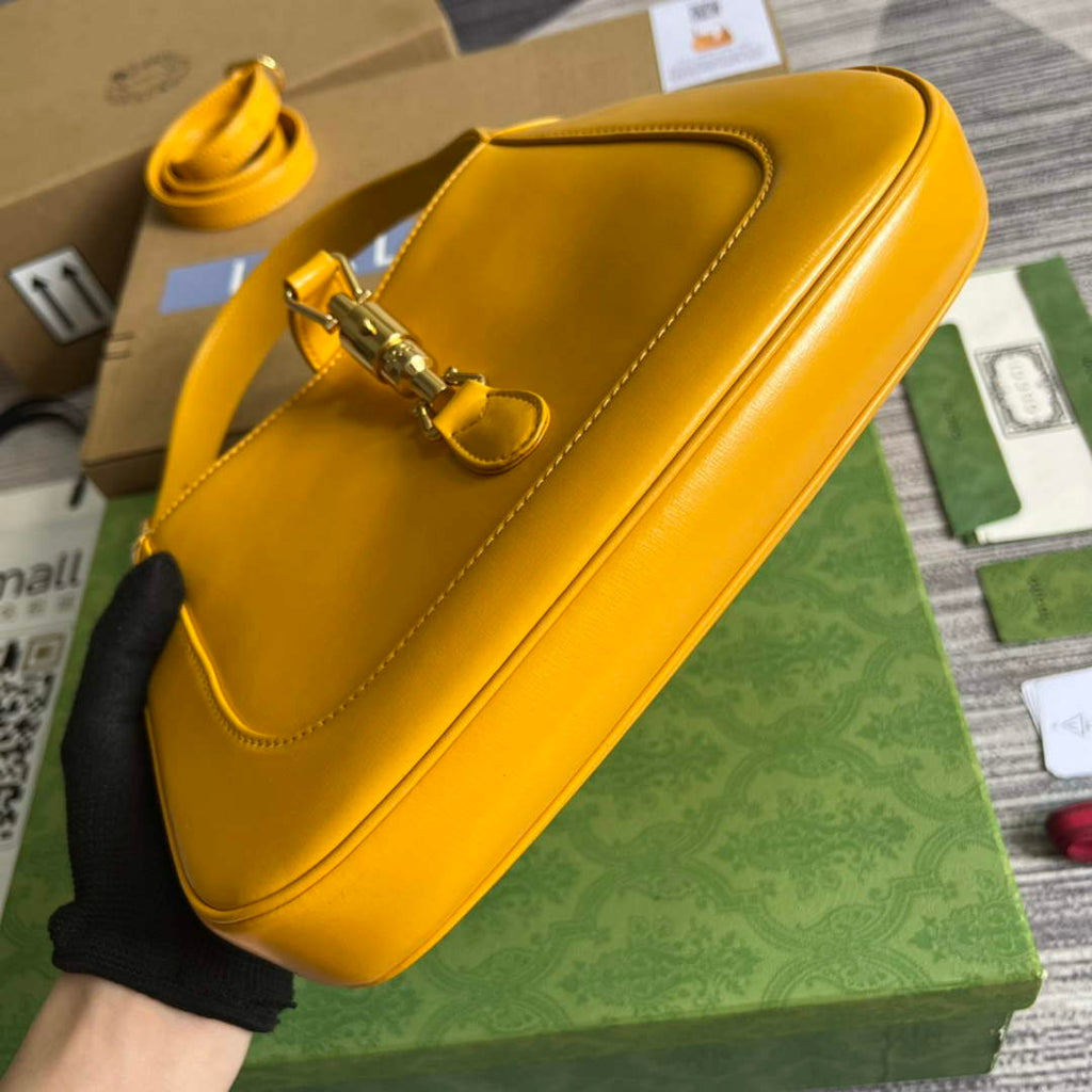 Gucci 636709 Jackie 1961 Small Shoulder Bag Yellow