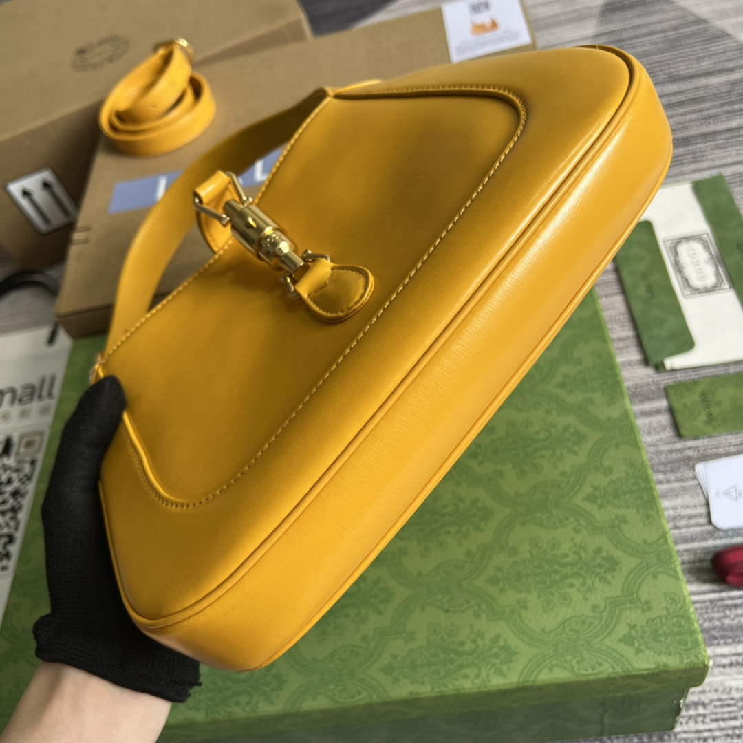 Gucci 636709 Jackie 1961 Small Shoulder Bag Yellow