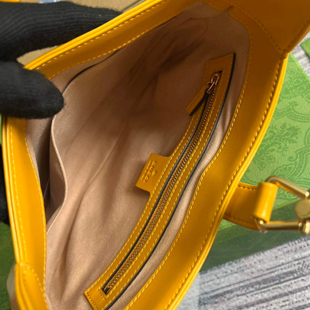 Gucci 636709 Jackie 1961 Small Shoulder Bag Yellow
