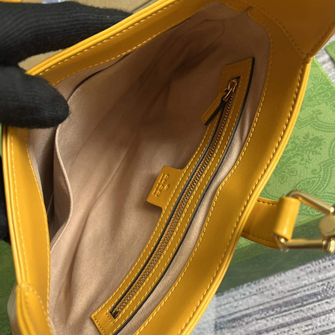 Gucci 636709 Jackie 1961 Small Shoulder Bag Yellow - Default Title - View 8