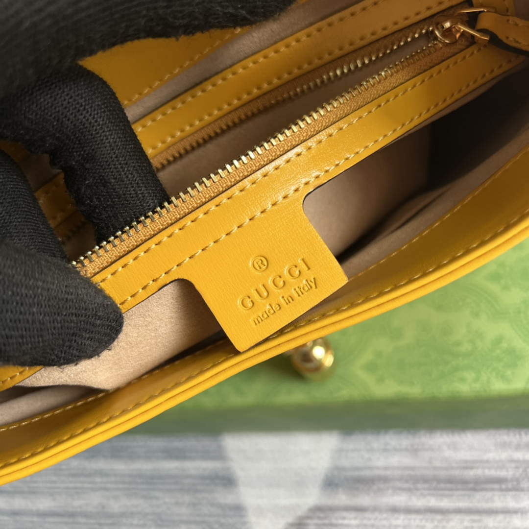 Gucci 636709 Jackie 1961 Small Shoulder Bag Yellow