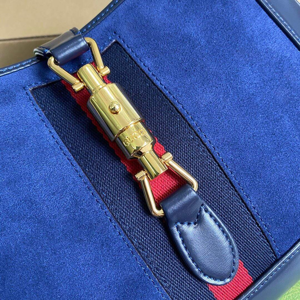 Gucci 636709 Jackie 1961 Small Shoulder Bag Dark Blue