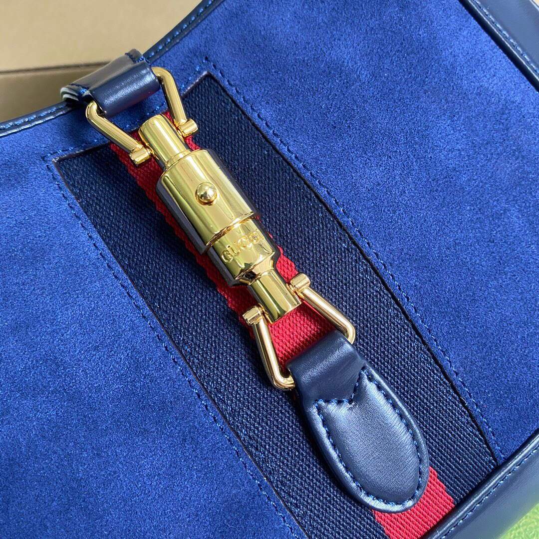 Gucci 636709 Jackie 1961 Small Shoulder Bag Dark Blue